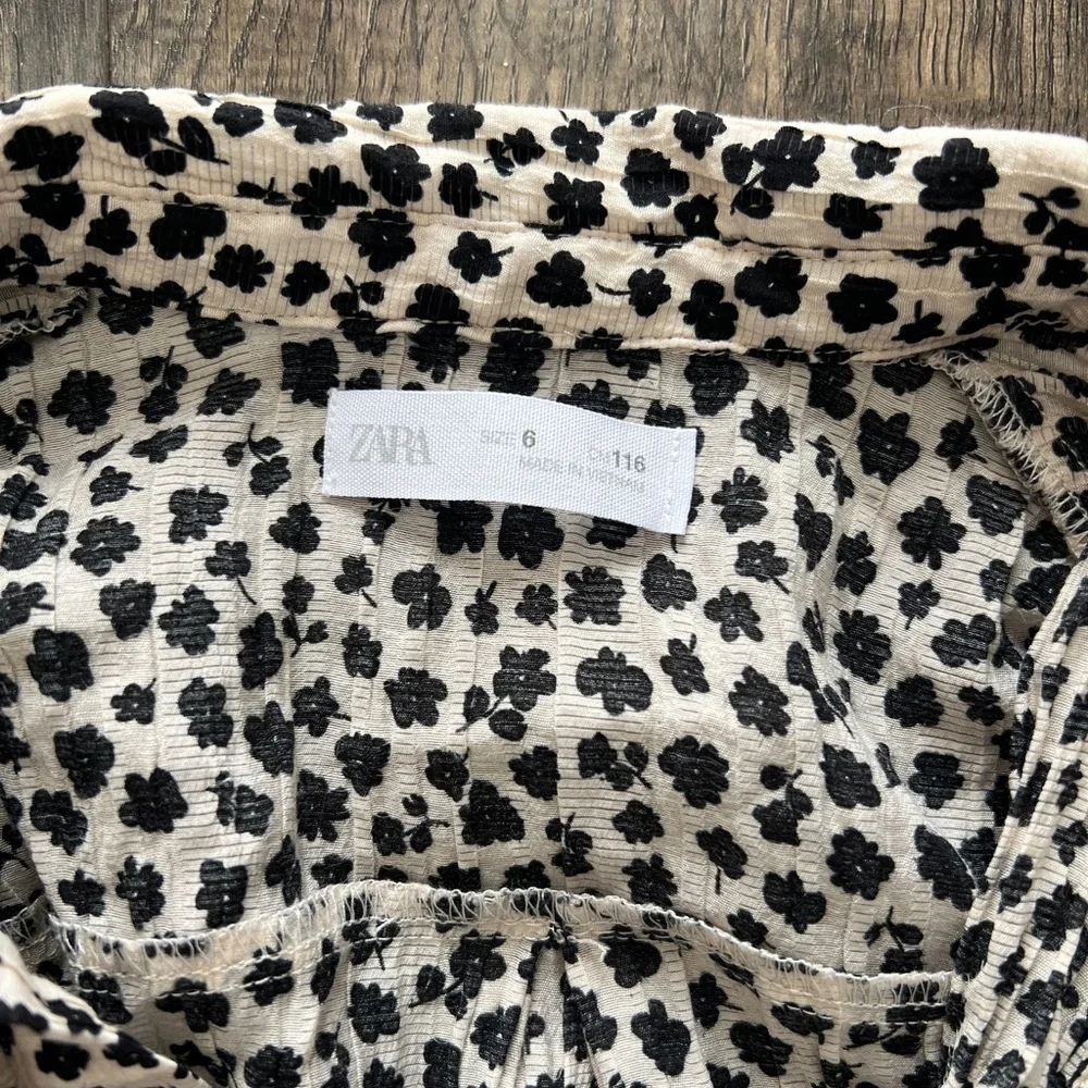 Zara Black and White Button Down Shirt